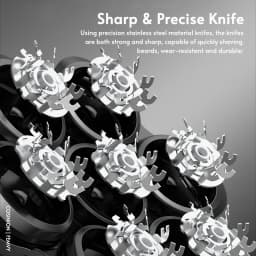 Magnetic Adsorption Replaceable Electric Shaver Head 7D Floating Blade With Double Knife Net Spare Common Interface Razor Head