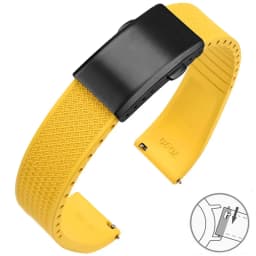 Fluoro Rubber Watch Band FKM Tropic Strap 18/19/20/21/22mm Folding Buckle Quick Release Cut to Size Bracelet for Men Women