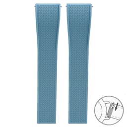 Fluoro Rubber Watch Band FKM Tropic Strap 18/19/20/21/22mm Folding Buckle Quick Release Cut to Size Bracelet for Men Women