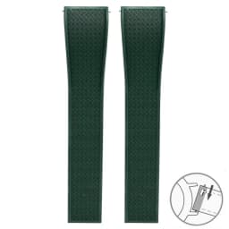 Fluoro Rubber Watch Band FKM Tropic Strap 18/19/20/21/22mm Folding Buckle Quick Release Cut to Size Bracelet for Men Women