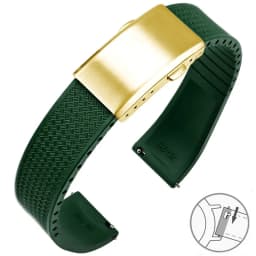 Fluoro Rubber Watch Band FKM Tropic Strap 18/19/20/21/22mm Folding Buckle Quick Release Cut to Size Bracelet for Men Women