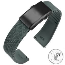 Fluoro Rubber Watch Band FKM Tropic Strap 18/19/20/21/22mm Folding Buckle Quick Release Cut to Size Bracelet for Men Women
