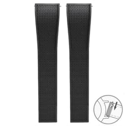 Fluoro Rubber Watch Band FKM Tropic Strap 18/19/20/21/22mm Folding Buckle Quick Release Cut to Size Bracelet for Men Women