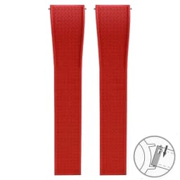 Fluoro Rubber Watch Band FKM Tropic Strap 18/19/20/21/22mm Folding Buckle Quick Release Cut to Size Bracelet for Men Women