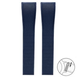 Fluoro Rubber Watch Band FKM Tropic Strap 18/19/20/21/22mm Folding Buckle Quick Release Cut to Size Bracelet for Men Women