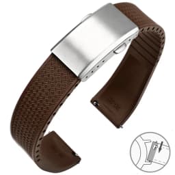 Fluoro Rubber Watch Band FKM Tropic Strap 18/19/20/21/22mm Folding Buckle Quick Release Cut to Size Bracelet for Men Women