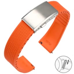 Fluoro Rubber Watch Band FKM Tropic Strap 18/19/20/21/22mm Folding Buckle Quick Release Cut to Size Bracelet for Men Women