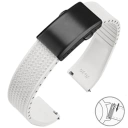 Fluoro Rubber Watch Band FKM Tropic Strap 18/19/20/21/22mm Folding Buckle Quick Release Cut to Size Bracelet for Men Women