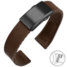 Fluoro Rubber Watch Band FKM Tropic Strap 18/19/20/21/22mm Folding Buckle Quick Release Cut to Size Bracelet for Men Women