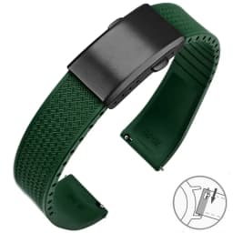 Fluoro Rubber Watch Band FKM Tropic Strap 18/19/20/21/22mm Folding Buckle Quick Release Cut to Size Bracelet for Men Women