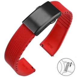 Fluoro Rubber Watch Band FKM Tropic Strap 18/19/20/21/22mm Folding Buckle Quick Release Cut to Size Bracelet for Men Women