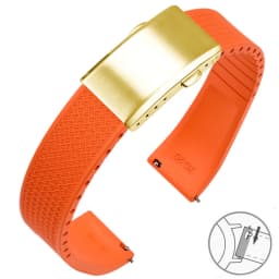 Fluoro Rubber Watch Band FKM Tropic Strap 18/19/20/21/22mm Folding Buckle Quick Release Cut to Size Bracelet for Men Women
