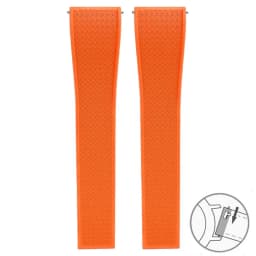 Fluoro Rubber Watch Band FKM Tropic Strap 18/19/20/21/22mm Folding Buckle Quick Release Cut to Size Bracelet for Men Women