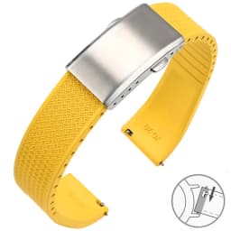 Fluoro Rubber Watch Band FKM Tropic Strap 18/19/20/21/22mm Folding Buckle Quick Release Cut to Size Bracelet for Men Women