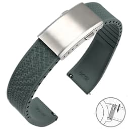 Fluoro Rubber Watch Band FKM Tropic Strap 18/19/20/21/22mm Folding Buckle Quick Release Cut to Size Bracelet for Men Women