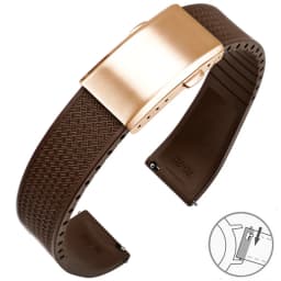 Fluoro Rubber Watch Band FKM Tropic Strap 18/19/20/21/22mm Folding Buckle Quick Release Cut to Size Bracelet for Men Women