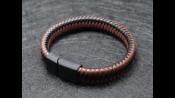 Noter Men Leather Bracelet Bangle Black Braided Magnetic Clasp Punk Braclet Homme Hand Accessories Gift For Him Pulsera Hombre