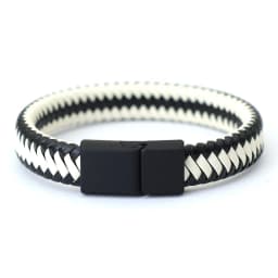 Noter Men Leather Bracelet Bangle Black Braided Magnetic Clasp Punk Braclet Homme Hand Accessories Gift For Him Pulsera Hombre
