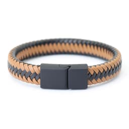 Noter Men Leather Bracelet Bangle Black Braided Magnetic Clasp Punk Braclet Homme Hand Accessories Gift For Him Pulsera Hombre