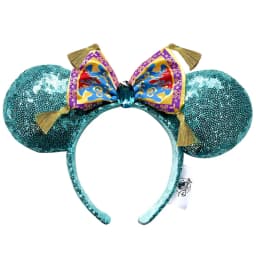 Disney Mickey Mouse Ear Headband Amusement Park Hair Hoop Fish Scale Sequin Mesh Party Headwear Girl Toy Birthday