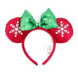 Disney Mickey Mouse Ear Headband Amusement Park Hair Hoop Fish Scale Sequin Mesh Party Headwear Girl Toy Birthday
