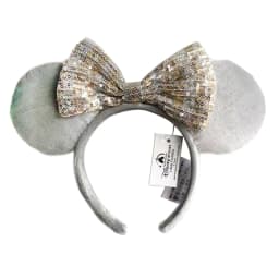 Disney Mickey Mouse Ear Headband Amusement Park Hair Hoop Fish Scale Sequin Mesh Party Headwear Girl Toy Birthday