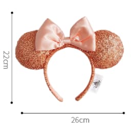 Disney Mickey Mouse Ear Headband Amusement Park Hair Hoop Fish Scale Sequin Mesh Party Headwear Girl Toy Birthday