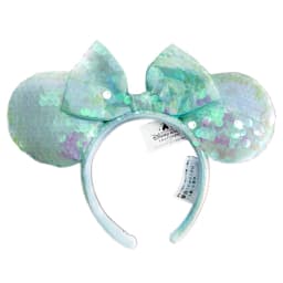 Disney Mickey Mouse Ear Headband Amusement Park Hair Hoop Fish Scale Sequin Mesh Party Headwear Girl Toy Birthday