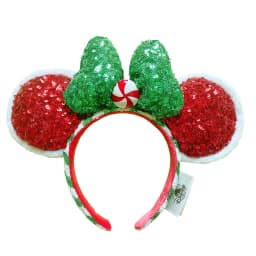 Disney Mickey Mouse Ear Headband Amusement Park Hair Hoop Fish Scale Sequin Mesh Party Headwear Girl Toy Birthday