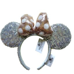 Disney Mickey Mouse Ear Headband Amusement Park Hair Hoop Fish Scale Sequin Mesh Party Headwear Girl Toy Birthday