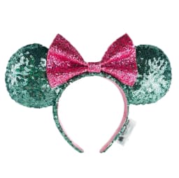 Disney Mickey Mouse Ear Headband Amusement Park Hair Hoop Fish Scale Sequin Mesh Party Headwear Girl Toy Birthday
