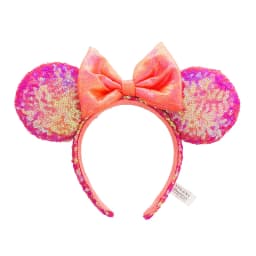 Disney Mickey Mouse Ear Headband Amusement Park Hair Hoop Fish Scale Sequin Mesh Party Headwear Girl Toy Birthday