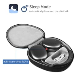 WiWU Waterproof Smart Case for AirPods Max with Staying Power Carry Bag for Airpods Max Sleep Model Headphone Protective Case