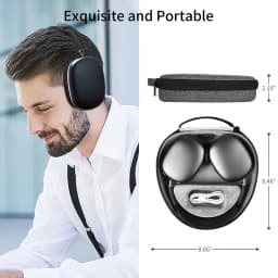 WiWU Waterproof Smart Case for AirPods Max with Staying Power Carry Bag for Airpods Max Sleep Model Headphone Protective Case