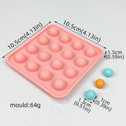 Porous Round Candy Chocolate Silicone Mold with Lid DIY Fondant Pudding Ice Cube Mould Valentine's Day Party Wedding Cake Decor