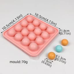 Porous Round Candy Chocolate Silicone Mold with Lid DIY Fondant Pudding Ice Cube Mould Valentine's Day Party Wedding Cake Decor
