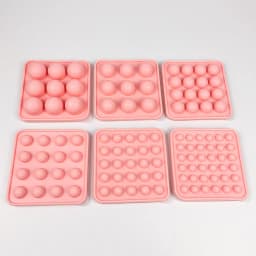 Porous Round Candy Chocolate Silicone Mold with Lid DIY Fondant Pudding Ice Cube Mould Valentine's Day Party Wedding Cake Decor