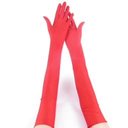 52CM Women Elegant Solid Spandex Thin Soft Stretch Sun Protection Stage Performance Driving Riding Cosplay Party Long Gloves