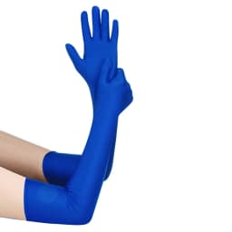 52CM Women Elegant Solid Spandex Thin Soft Stretch Sun Protection Stage Performance Driving Riding Cosplay Party Long Gloves