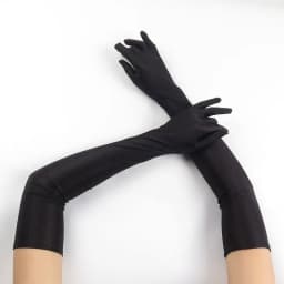 52CM Women Elegant Solid Spandex Thin Soft Stretch Sun Protection Stage Performance Driving Riding Cosplay Party Long Gloves