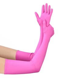 52CM Women Elegant Solid Spandex Thin Soft Stretch Sun Protection Stage Performance Driving Riding Cosplay Party Long Gloves