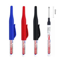 4Pcs/Set Long Nib Head Markers 30mm Deep Hole Multi-Purpose Perforating Pen for Metal Waterproof Woodworking Bathroom Decoration