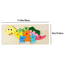 Wooden Puzzles for Kids, Number Puzzle, Dinosaur Puzzles and Animal ,Traffic,Characte Jigsaw Toys for Boy Girl Ideal Gift, 1-6