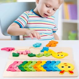 Wooden Puzzles for Kids, Number Puzzle, Dinosaur Puzzles and Animal ,Traffic,Characte Jigsaw Toys for Boy Girl Ideal Gift, 1-6