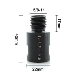 M14 M10 5/8-11'' Adapter Angle Grinder Thread Converter Adaptive Shaft Connector Polished for Diamond Core Drill Bits Hole Saw