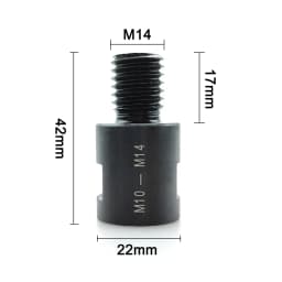 M14 M10 5/8-11'' Adapter Angle Grinder Thread Converter Adaptive Shaft Connector Polished for Diamond Core Drill Bits Hole Saw