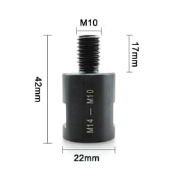 M14 M10 5/8-11'' Adapter Angle Grinder Thread Converter Adaptive Shaft Connector Polished for Diamond Core Drill Bits Hole Saw