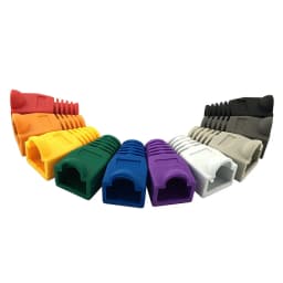 100 Pcs Mixed Color CAT5E CAT6 RJ45 Ethernet Network Cable Strain Relief Boots Cable Connector Plug Cover