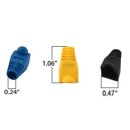 100 Pcs Mixed Color CAT5E CAT6 RJ45 Ethernet Network Cable Strain Relief Boots Cable Connector Plug Cover