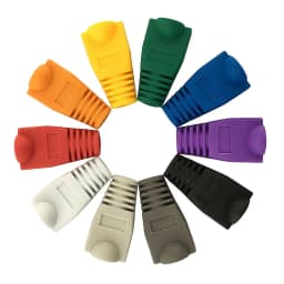 100 Pcs Mixed Color CAT5E CAT6 RJ45 Ethernet Network Cable Strain Relief Boots Cable Connector Plug Cover
